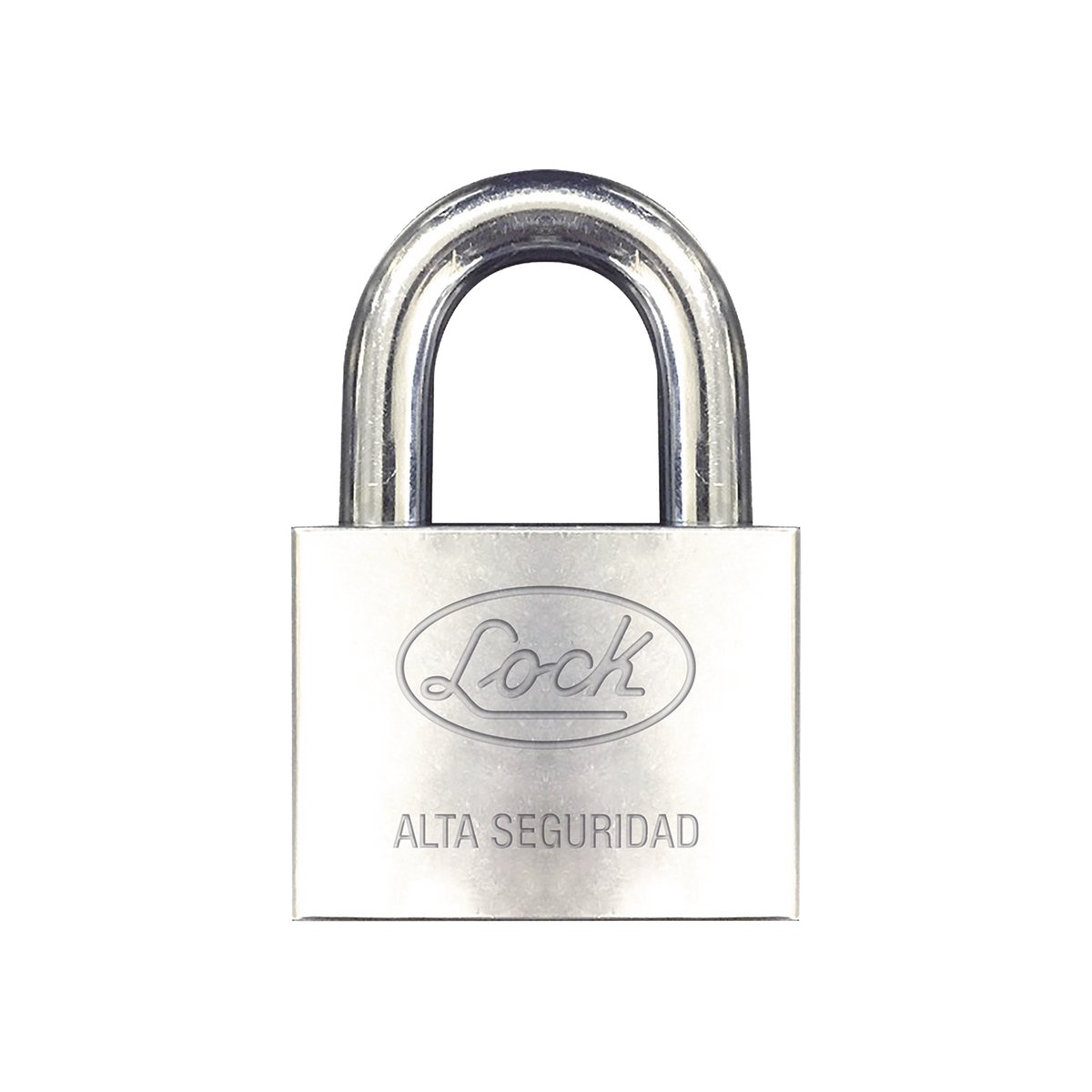 Candado de hierro alta seguridad con llave de disco/ Acabado Cromado/ Llaves Abloy/ Medida de Horquilla 34 mm.