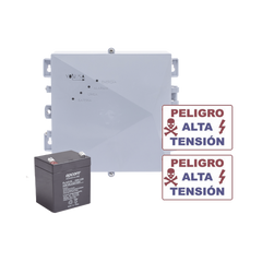 KIT de Energizador de 12,000Volts-1JOULES/2500 mts lineales de proteccion/Activado por Atenuación de voltaje,Corte de línea o Aterrizamiento de la línea/Integración a panel de Alarma.