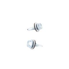 Tornillo -Pija cabeza hexagonal con rondana y punta de broca #14 x 3/4", 100 piezas.