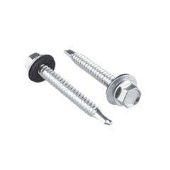 Tornillo -Pija cabeza hexagonal con rondana y punta de broca #14 x 3/4", 100 piezas.
