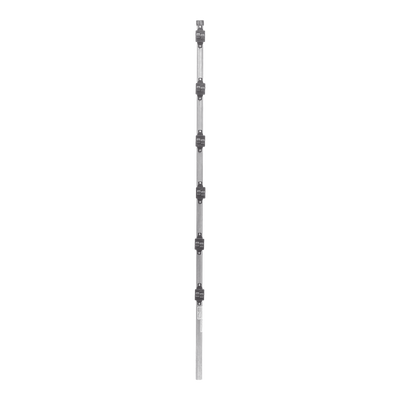 Poste con 6 Aisladores de PASO  para Cerca Electrificada. Tubo Galva. de 1.4m, cal. 18 de 1" Diam. (Sin pintar).