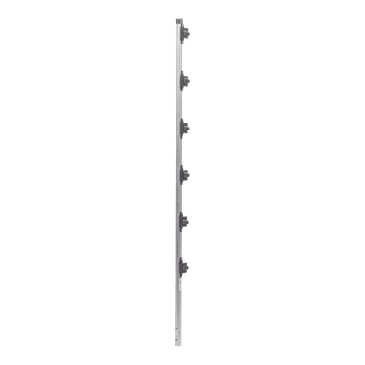 Poste con 6 Aisladores de PASO  para Cerca Electrificada. Tubo Galva. de 1.4m, cal. 18 de 1" Diam. (Sin pintar).