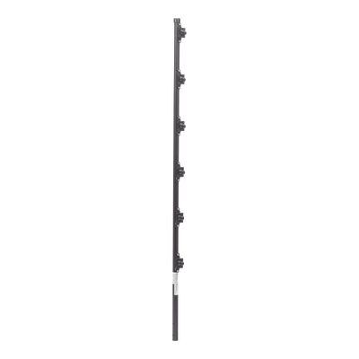 Poste con 6 Aisladores de PASO  para Cerca Electrificada. Tubo Galva. de 1.4m, cal. 18 de 1" Diam. + Pintura Negra.