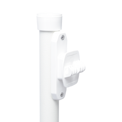 Poste con 6 Aisladores de PASO  para Cerca Electrificada. Tubo Galva. de 1.4m, cal. 18 de 1" Diam. + Pintura Blanca.