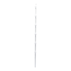 Poste con 6 Aisladores de PASO  para Cerca Electrificada. Tubo Galva. de 1.4m, cal. 18 de 1" Diam. + Pintura Blanca.