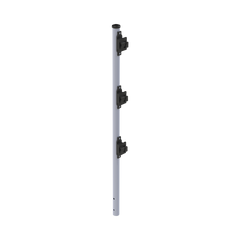 Poste de Paso de 0.75m para Cerca Electrificada. Tubo Galvanizado cal. 18 de 1"Diam. con Tapón y 3 Aisladores Instalados.