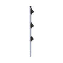 Poste de Paso de 0.75m para Cerca Electrificada. Tubo Galvanizado cal. 18 de 1"Diam. con Tapón y 3 Aisladores Instalados.