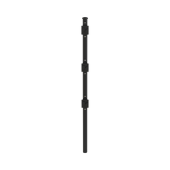 Poste de Paso Negro de 0.75m para Cerca Electrificada. Tubo Galvanizado cal. 18 de 1"Diam. con Tapón y 3 Aisladores Instalados.