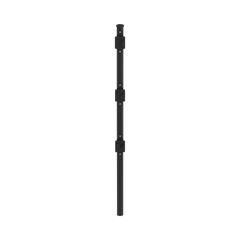 Poste de Paso Negro de 0.75m para Cerca Electrificada. Tubo Galvanizado cal. 18 de 1"Diam. con Tapón y 3 Aisladores Instalados.