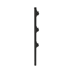 Poste de Paso Negro de 0.75m para Cerca Electrificada. Tubo Galvanizado cal. 18 de 1"Diam. con Tapón y 3 Aisladores Instalados.
