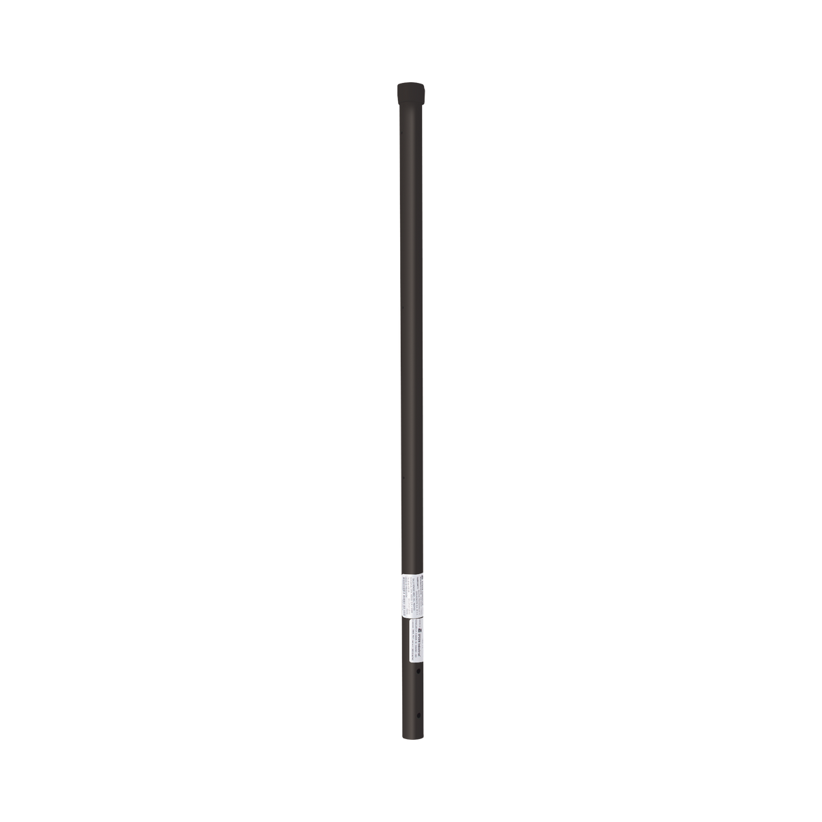 Poste de ESQUINA color Negro para Cerca Electrificada. Tubo Galvanizado cal. 18 de 1" Diam. y 0.8m Alto con Tapón, ideal para 3 aisladores