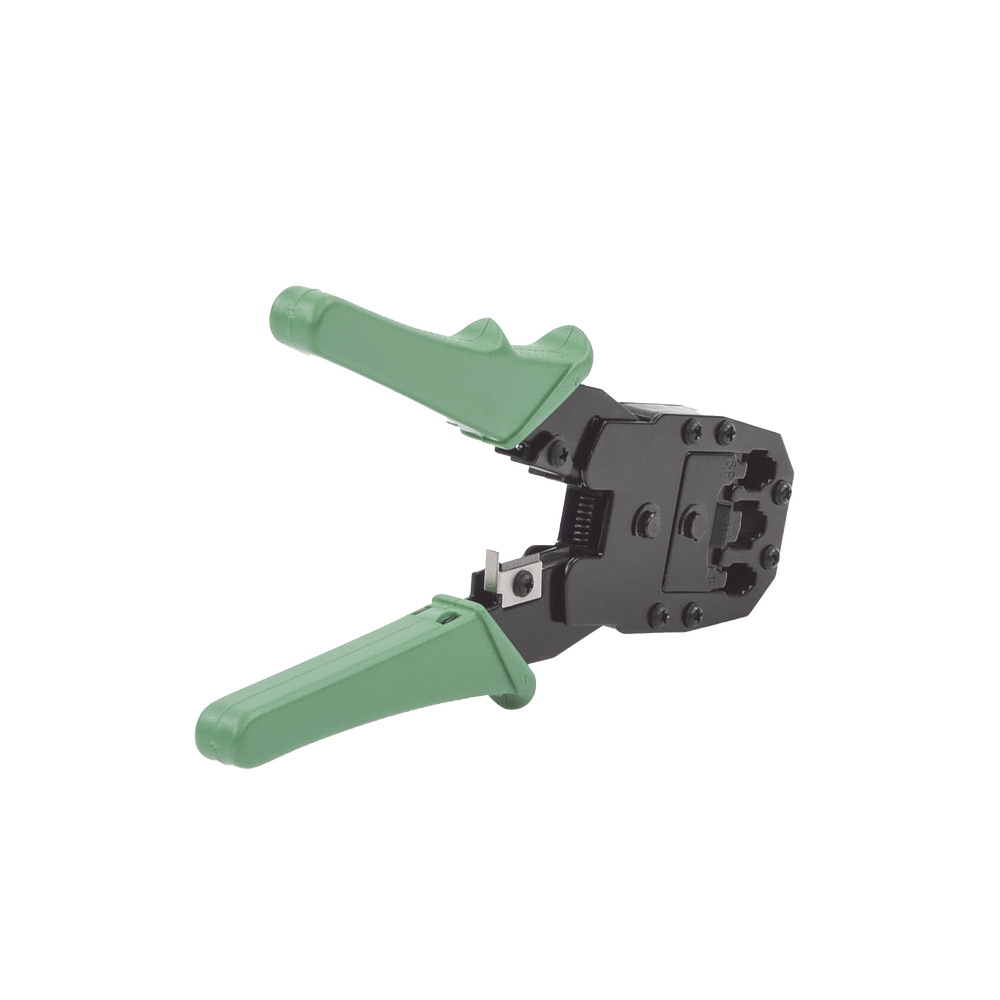 Pinzas para plegar (Ponchadoras) cables RJ11, RJ12, RJ45 telefónicos y cables de red Cat5e, Cat6, Cat6a y con Cavidades para 4, 6 y 8 conductores.