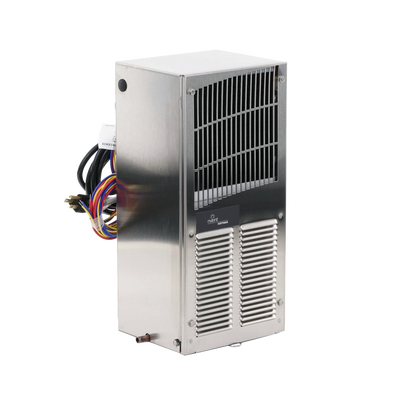 Aire Acondicionado Compacto Para Exterior, Uso en Gabinetes de Telecomunicaciones de Grado Industrial, Frío T15, 800 BTU, 115 Vca, de Acero Inoxidable 304, Color Gris