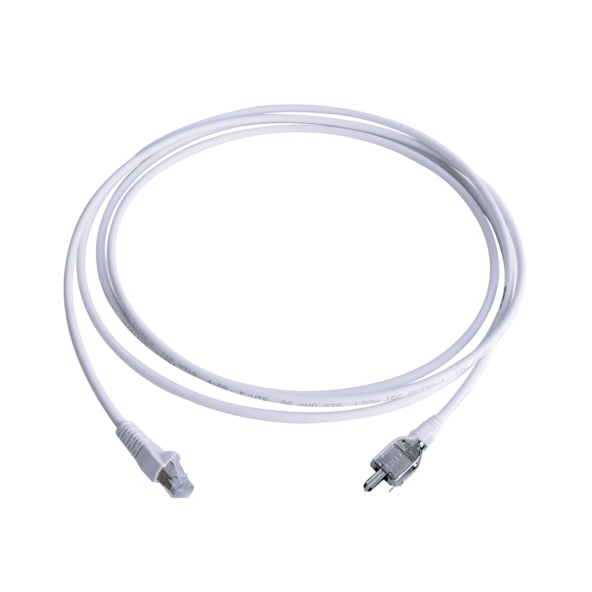 Patch Cord TERA Cat5e 10/100BASE-T, de 2 Pares y Conector Modular, LS0H, Color Blanco, 2 Metros (6.56 Pies)