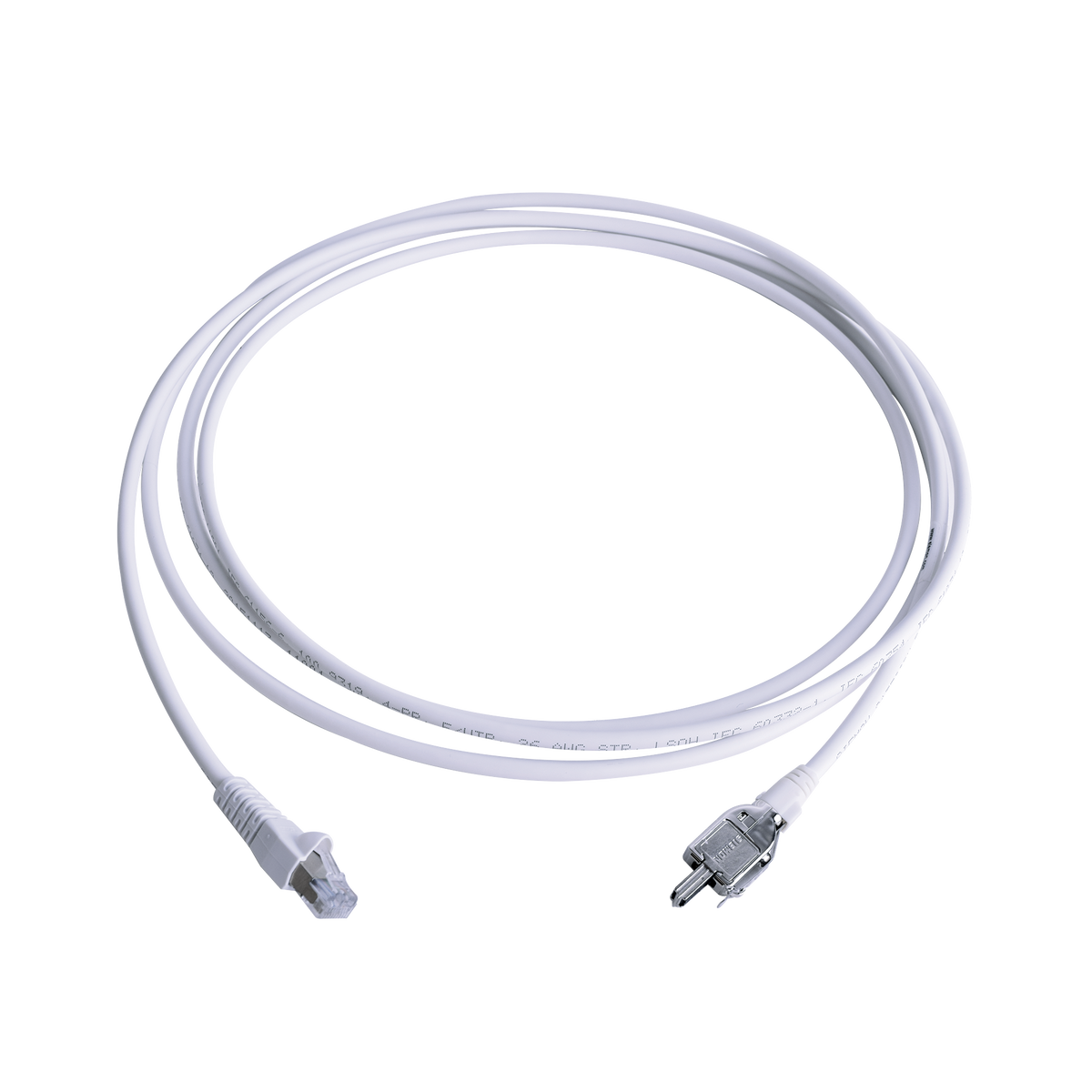 Patch Cord TERA Cat5e 10/100BASE-T, de 2 Pares y Conector Modular, LS0H, Color Blanco, 2 Metros (6.56 Pies)