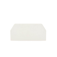 Tapa Final, para uso con canaleta T45, Material PVC Rígido, Color Blanco Mate