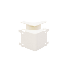 Esquinero interior, para uso con canaleta T45, Material PVC Rígido, Color Blanco Mate