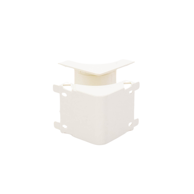 Esquinero interior, para uso con canaleta T45, Material PVC Rígido, Color Blanco Mate