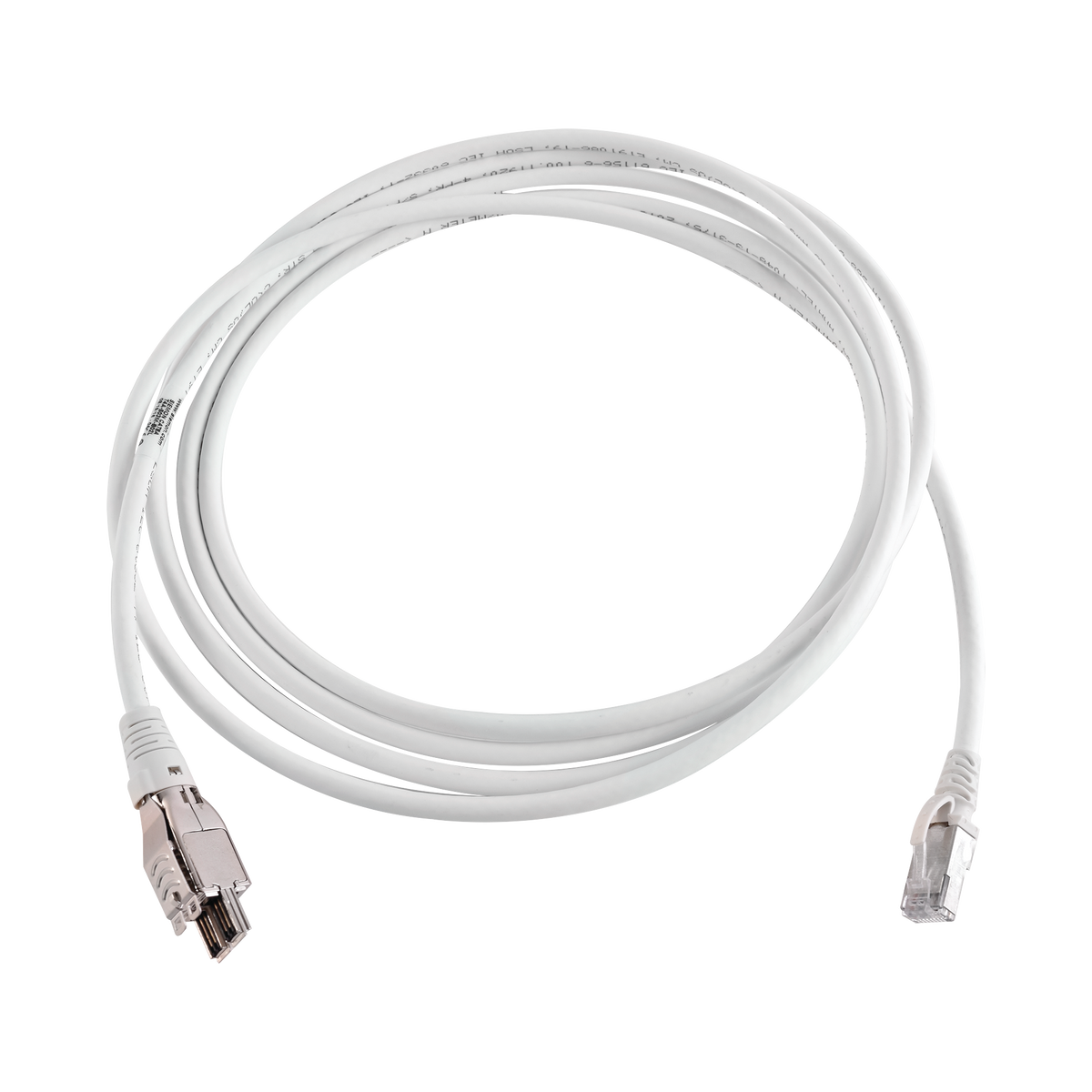Patch Cord TERA Cat6A 1/10G Ethernet, de 4 Pares y Conector Modular, LS0H, Color Marfil, 8 Metros (26.25 Pies)