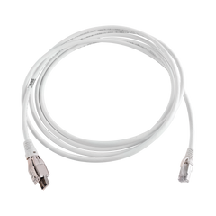 Patch Cord TERA Cat6A 1/10G Ethernet, de 4 Pares y Conector Modular, LS0H, Color Marfil, 8 Metros (26.25 Pies)