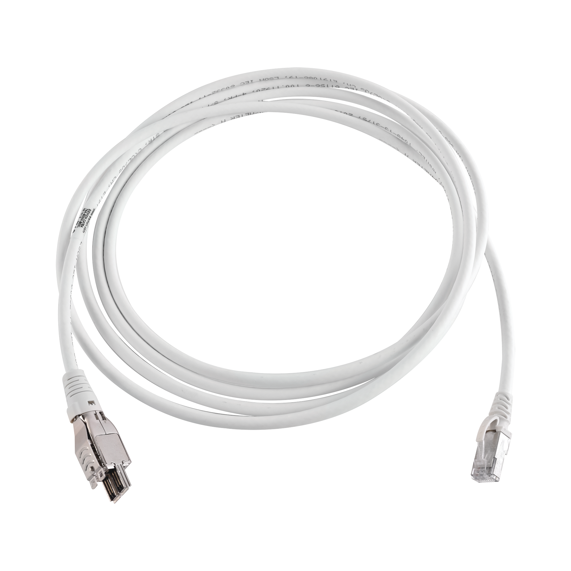 Patch Cord TERA Cat6A 1/10G Ethernet, de 4 Pares y Conector Modular, LS0H, Color Marfil, 15 Metros (49.21 Pies)