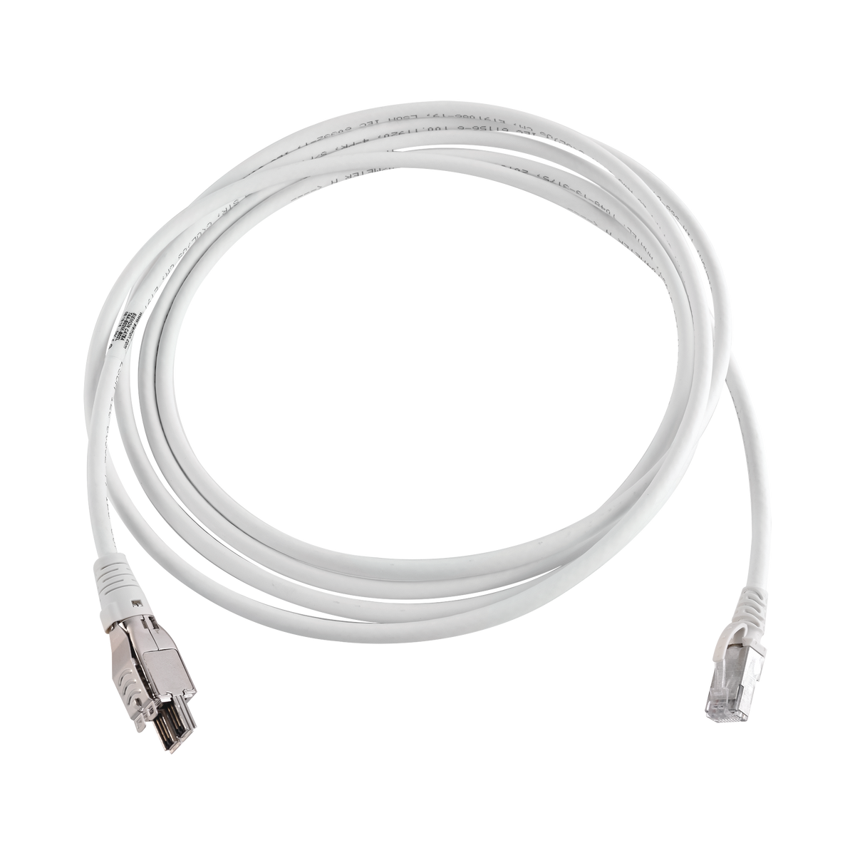 Patch Cord TERA Cat6A 1/10G Ethernet, de 4 Pares y Conector Modular, LS0H, Color Marfil, 15 Metros (49.21 Pies)