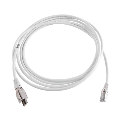 Patch Cord TERA Cat6A 1/10G Ethernet, de 4 Pares y Conector Modular, LS0H, Color Marfil, 15 Metros (49.21 Pies)