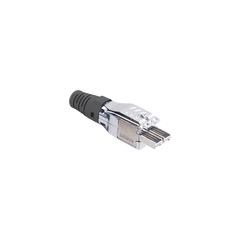 Plug TERA de 4 Pares, Compatible con Cable Sólido de 0.64 - 0.55 mm (0.025 - 0.022 Pulgadas) (22 - 23 AWG) S/FTP y F/FTP, Color Negro