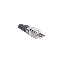 Plug TERA de 4 pares, Compatible con cable solido de 0.64 - 0.55mm (22 - 23 AWG)  S/FTP y F/FTP, Color negro