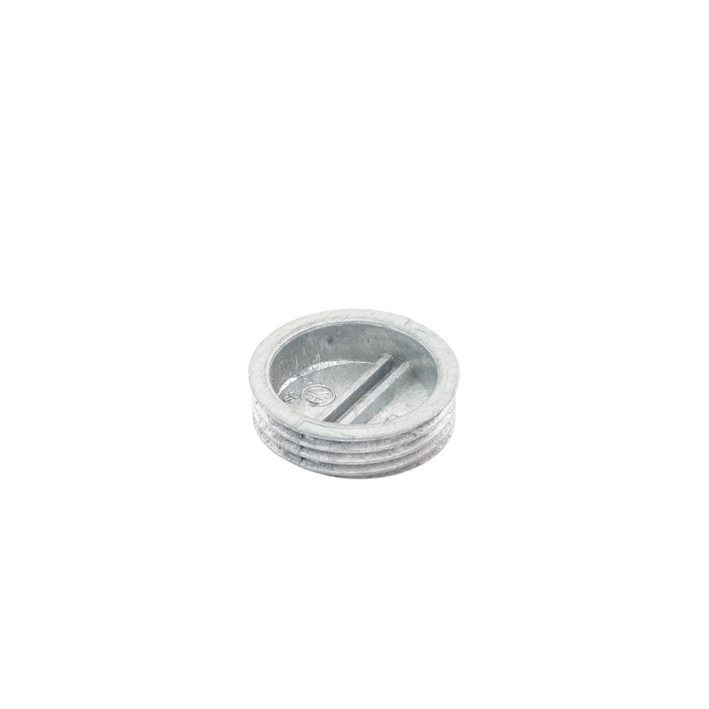 Tapón roscado de 3/4" para caja cuadrada a prueba de intemperie.