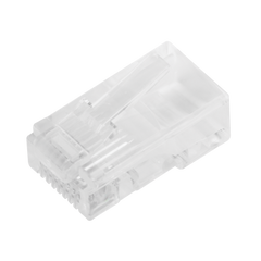 Bote con 100 Piezas de Plug Modular RJ45 Cat5e sin blindaje, chapado de oro a 30 micras para durabilidad extrema