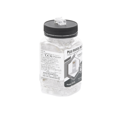 Bote con 100 Piezas de Plug Modular RJ45 Cat6 sin blindaje, chapado de oro a 30 micras para durabilidad extrema