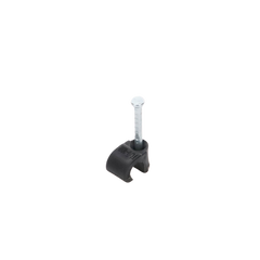 Grapa reforzada para cable redondo de 7mm con clavo de 1" color negro (100pzs) (3103-00301)