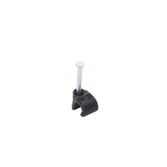 Grapa reforzada para cable redondo de 7mm con clavo de 1" color negro (100pzs) (3103-00301)