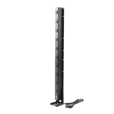 PDU Vertical de 10 Contactos (NEMA 5-15R). Volt. Ent./Sal.: 120Vca/15A compatible con Racks EIRL y EIQR.