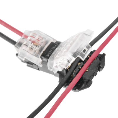 Conector en forma de T para 2 Contactos / Para una Conexión Rápida