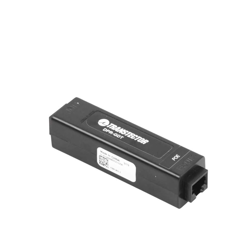 Protector PoE Gigabit Ethernet / Tubo de Gas GDT / 1000 Mbps / RJ45 / Interior / Protección L-G