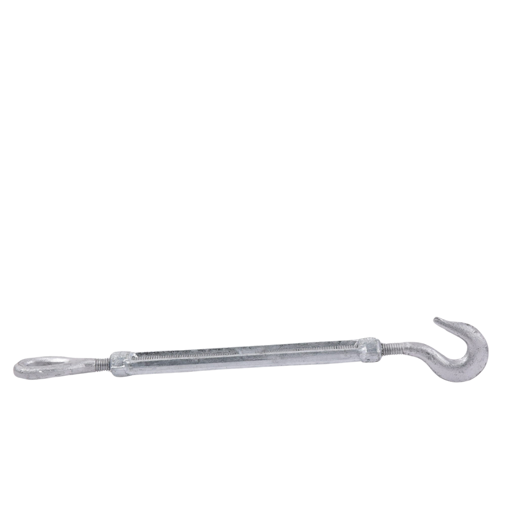 Tensor de 3/8" x 6" Acero Forjado OJO-GANCHO Galv. Inmersión en Caliente (Carga Max. 1000 lbs).