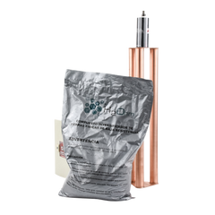 Kit de puesta a tierra de 100 Amperes con Electrodo, Filtro, Acoplador y Compuesto H2Ohm.