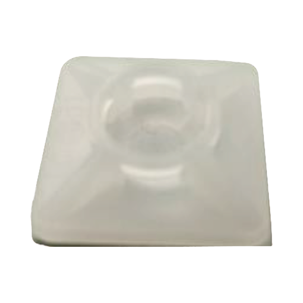 Base Autoadherible para Cinchos Práctica y Eficiente para la Organización y Fijación de Cables, Fabricada en Nylon Resistente y de Color Natural con una Medida de 19x19 mm, Paquete con 100 Piezas (4210-00001)