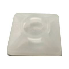 Base Autoadherible para Cinchos Práctica y Eficiente para la Organización y Fijación de Cables, Fabricada en Nylon Resistente y de Color Natural con una Medida de 19x19 mm, Paquete con 100 Piezas (4210-00001)
