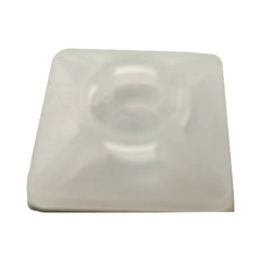 Base Autoadherible para Cinchos Práctica y Eficiente para la Organización y Fijación de Cables, Fabricada en Nylon Resistente y de Color Natural con una Medida de 19x19 mm, Paquete con 100 Piezas (4210-00001)