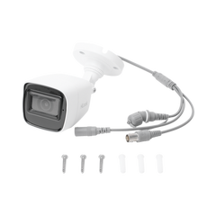 Bala TURBOHD 2 Megapíxel (1080p) / Gran Angular 106° / Lente 2.8 mm / Audio por Coaxitron / 30 mts IR EXIR / Exterior IP66 / 4 Tecnologías / dWDR
