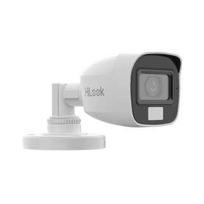 [Dual Light + ColorVu] Bala TURBOHD 3K megapixel / 20 mts IR + 20 mts luz blanca / Lente 2.8 (105° de Visión) / Exterior IP66 / Audio por Coaxitron / TVI-AHD-CVI-CVBS / Metal  / Smart-Hybrid light