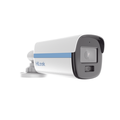 [Dual Light + ColorVu] Bala TURBOHD 3K / 5 Megapixel / Lente 3.6 mm / Audio por Coaxitron / 40 mts IR + 40 mts Luz Blanca / Exterior IP67 / Metal / dWDR
