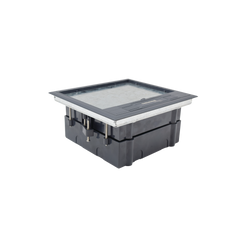 Caja de Piso para Cuatro Módulos Universales (Socket M4), para Alimentación Eléctrica y Redes de Datos (11000-43401) No Incluye Faceplates
