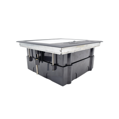 Caja de Piso para Cuatro Módulos Universales (Socket M4), para Alimentación Eléctrica y Redes de Datos (11000-43401) No Incluye Faceplates