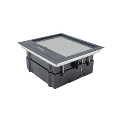 Caja de Piso para Cuatro Módulos Universales (Socket M4), para Alimentación Eléctrica y Redes de Datos (11000-43401) No Incluye Faceplates