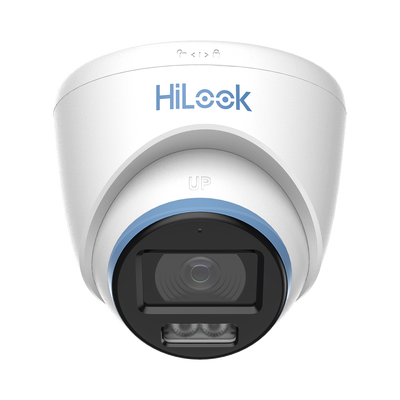 [Dual Light + ColorVu] Turret TurboHD 3K/5MP / Lente 3.6mm / 40mts IR EXIR + 40mts Luz Blanca / Micrófono Integrado / Exterior IP67 / dWDR