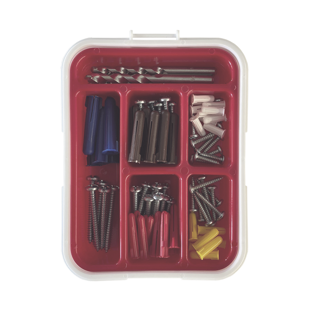 Kit para Sistemas de Fijación en Concreto, Taquetes con doble expansión y guía incluida para fácil instalación (104 piezas)